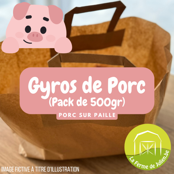 Porc - Gyros de Porc sur paille