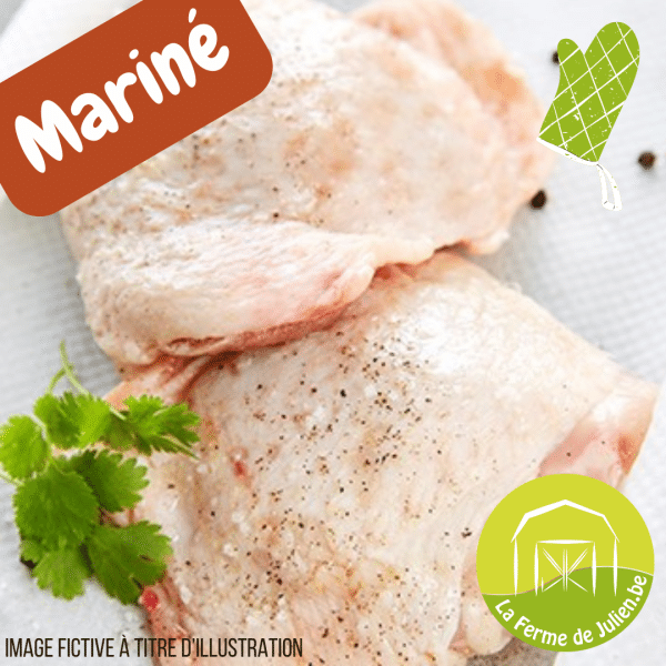 Les Hauts de cuisses de poulet plein air marinés (4 pièces)