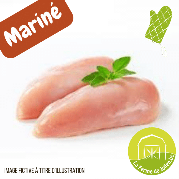 Les Filets de poulet plein air marinés (2 pièces par pack)