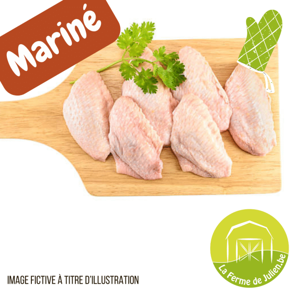 Les  Ailes de poulet plein air marinées (4 pièces)